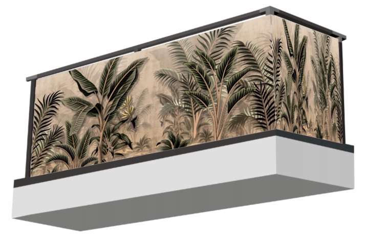 OSŁONA BALKONOWA MATA NA BALKON TARAS PŁOT AFRYKA liście palmy TANIO