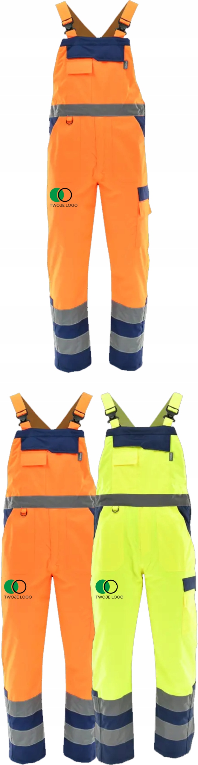 Spodnie ogrodniczki ocieplane Z TWOIM HAFTEM odzież robocza firmowa 5 szt.