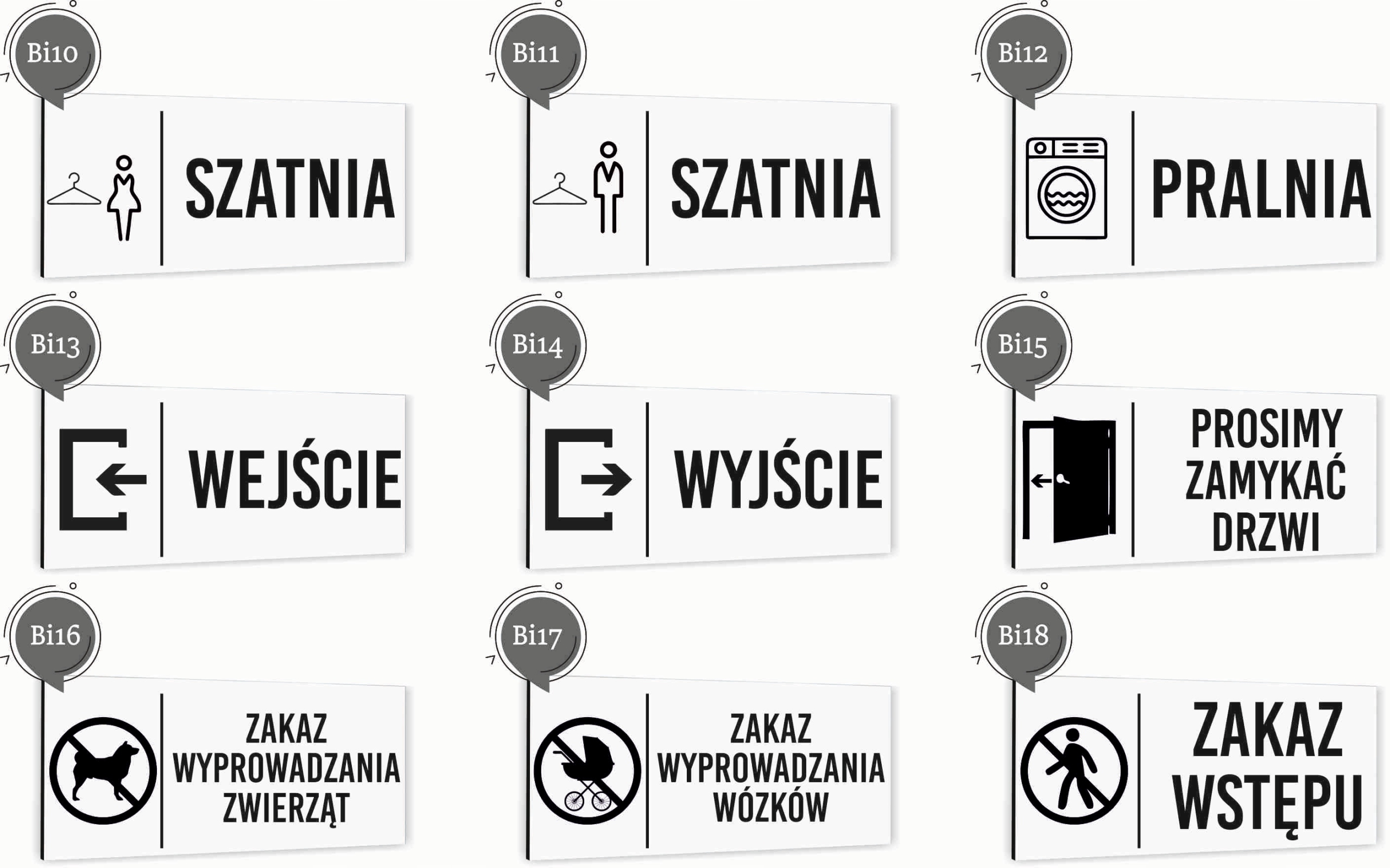 Tabliczka na drzwi PRODUKCJA Aluminium BIAŁA Dibond Piktogram
