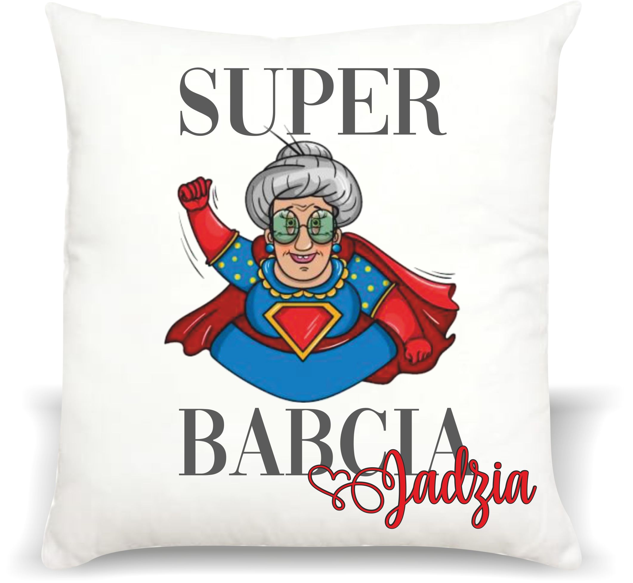 foto PODUSZKA PREZENT SUPER BABCIA Dzień Babci