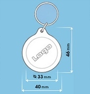 Brelok do kluczy akryl komponenty miejsce na logo