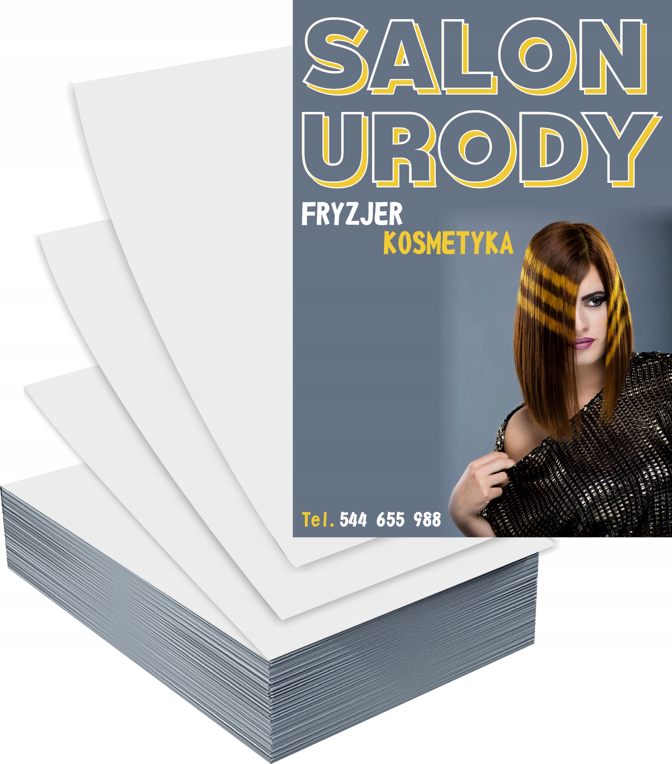 Ulotki A6 5000 szt reklamowe firmowe SALON URODY duży wybór wzorów