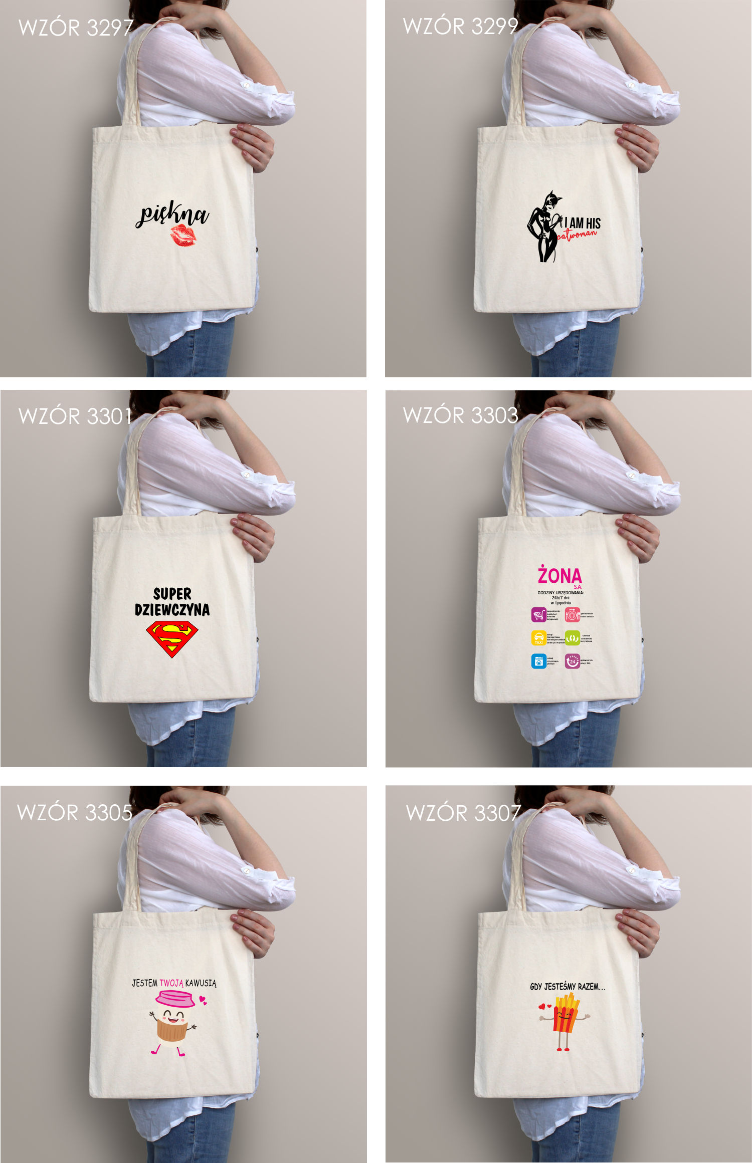 Eko Torba z nadrukiem PREZENT WALENTYNKI KAWUSIA