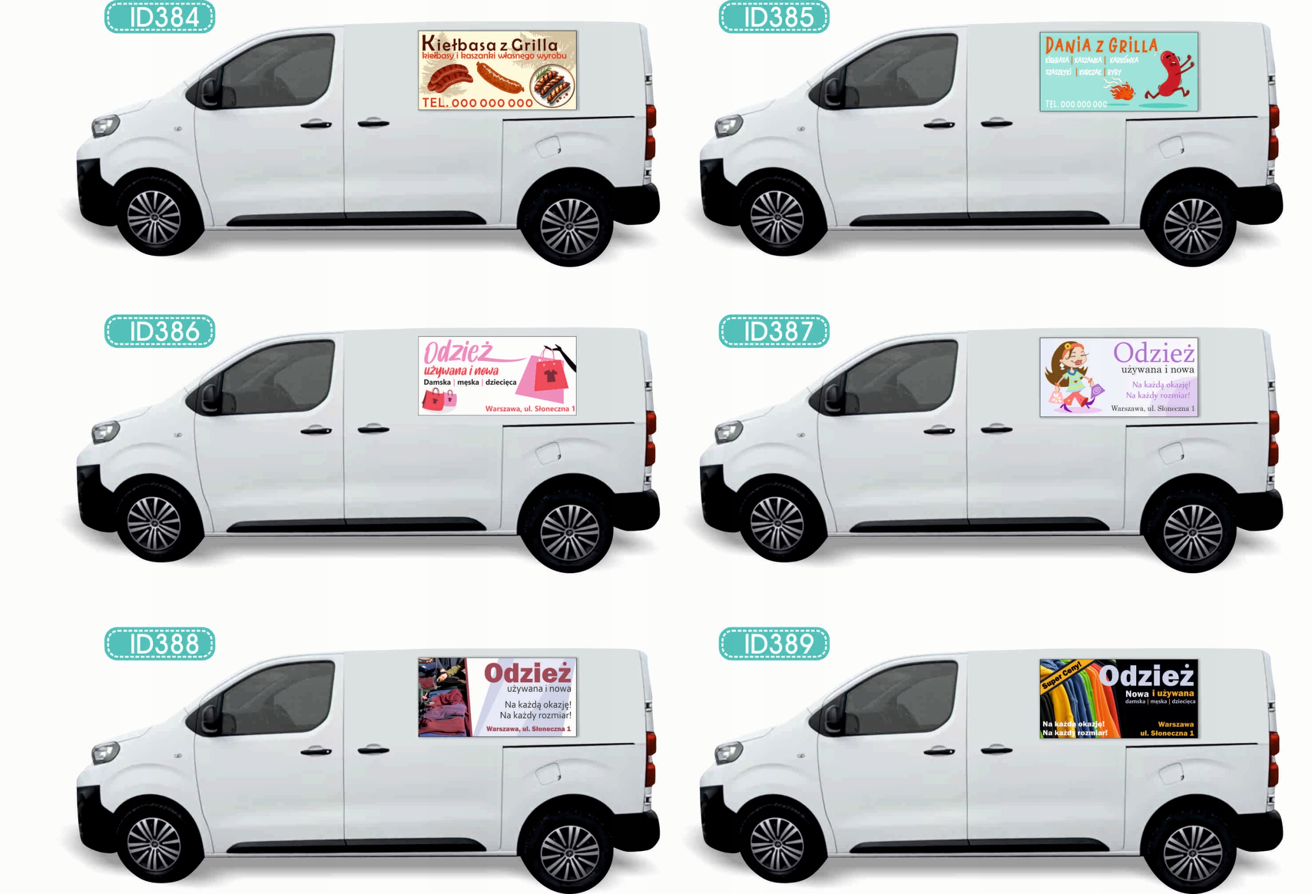 Reklama Naklejka na samochód wiele wzorów do wyboru KIEŁBASA Z GRILLA