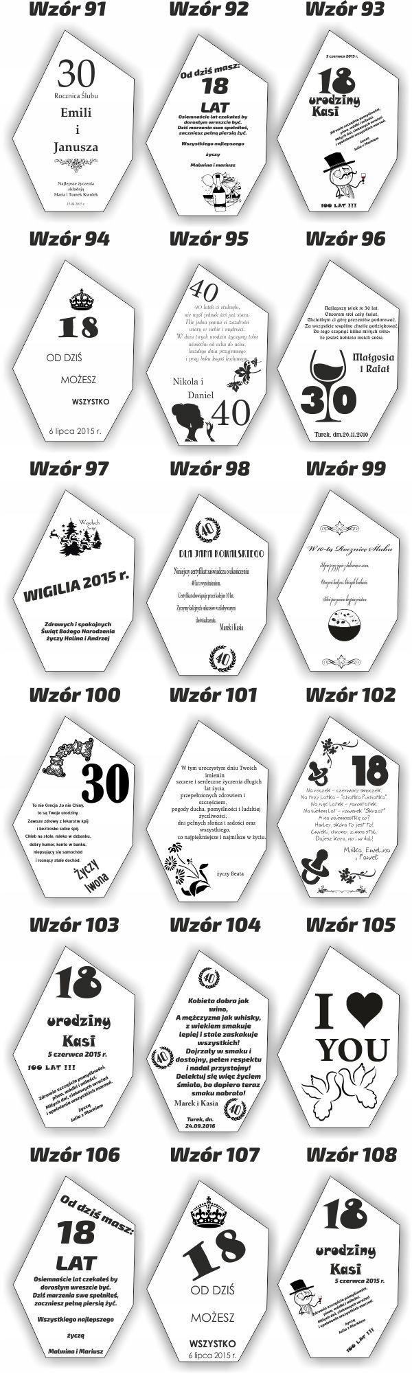 Statuetka prezent na 18-tkę chrzciny ślub z plexi