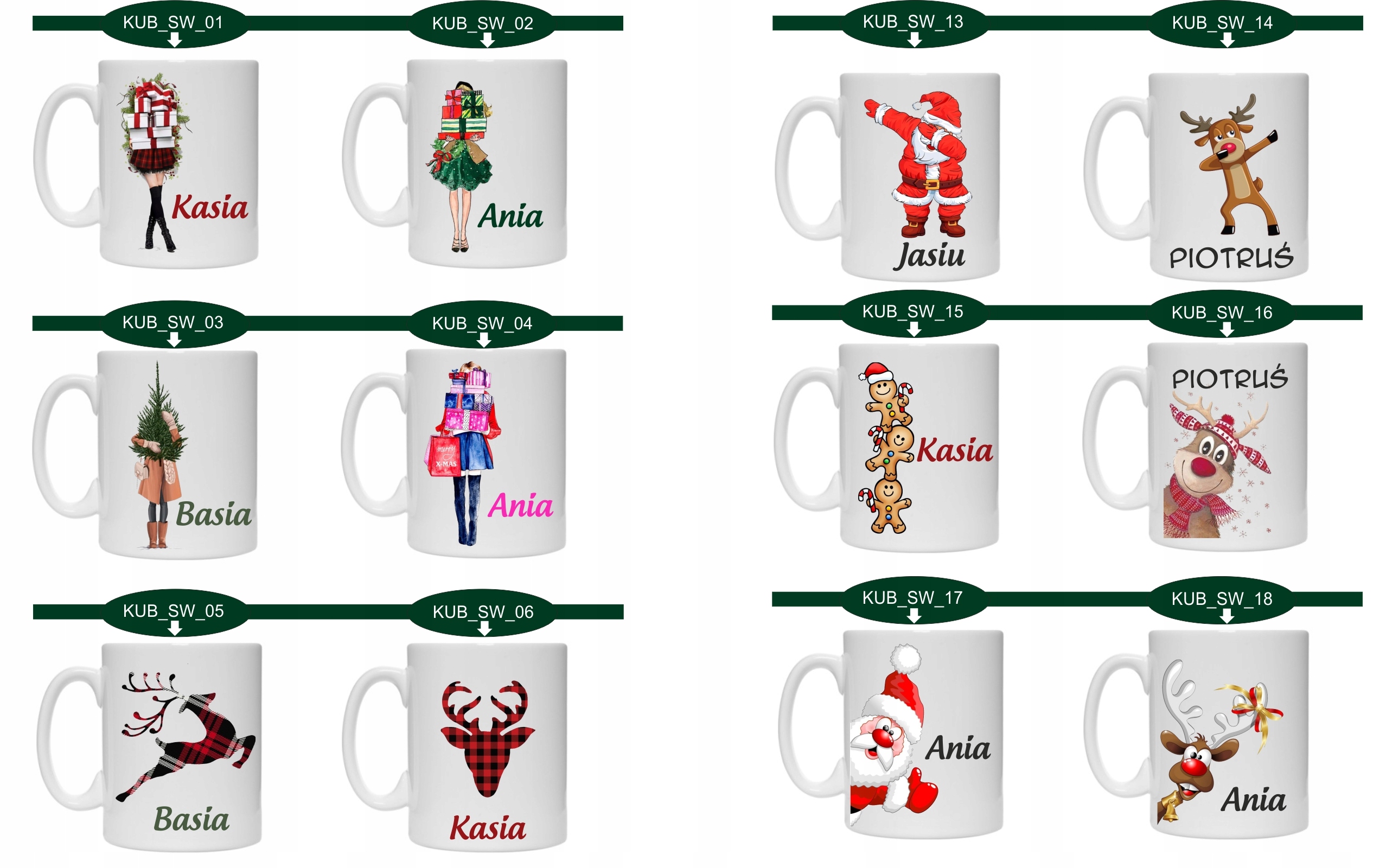 FOTO KUBEK Z imieniem PREZENT na ŚWIĘTA MIKOŁAJKI