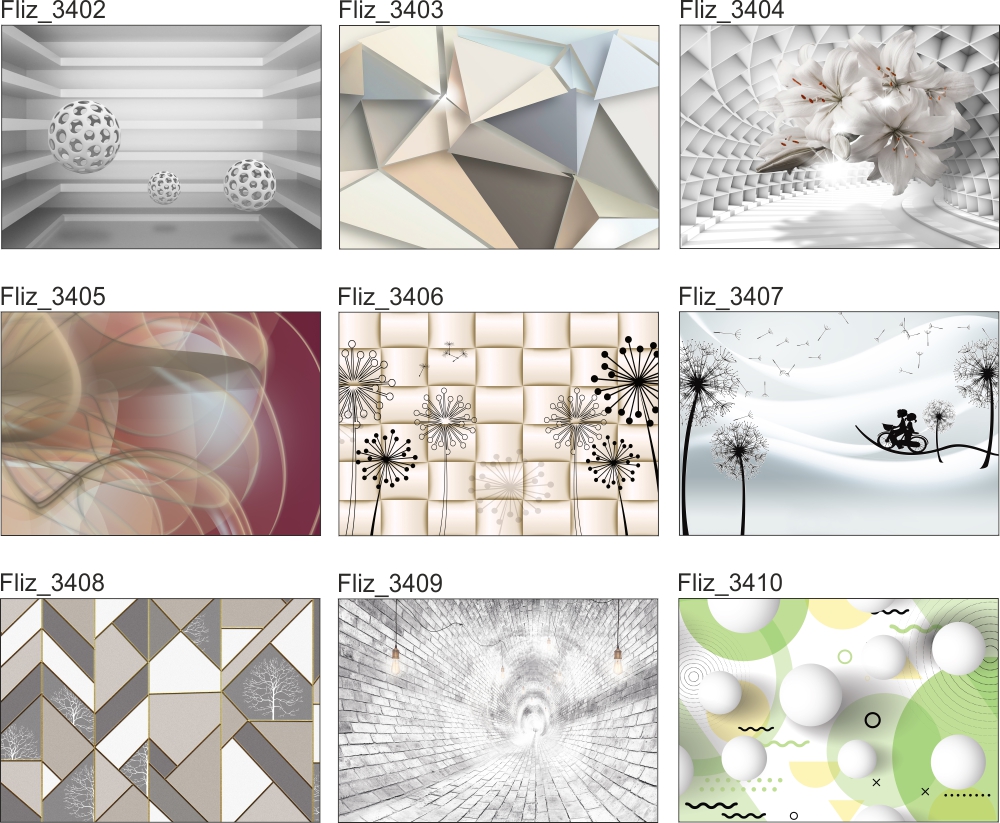 fototapeta GRAFIKA TŁO DMUCHAWCE KULE 3D 200x130