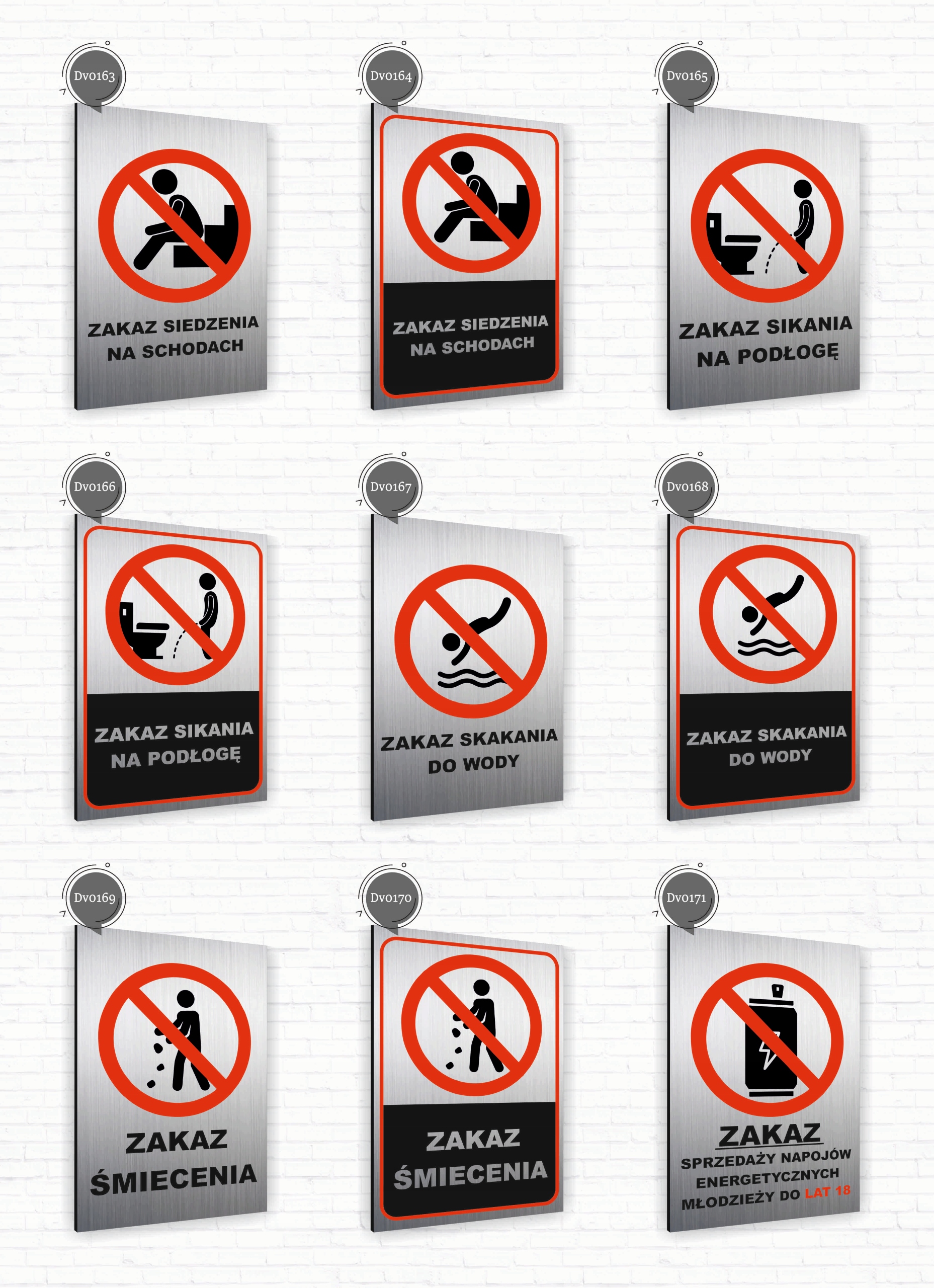 Tabliczka znak informacyjny 40x30 Srebrna ZAKAZ Nierdzewna TWÓJ NAPIS