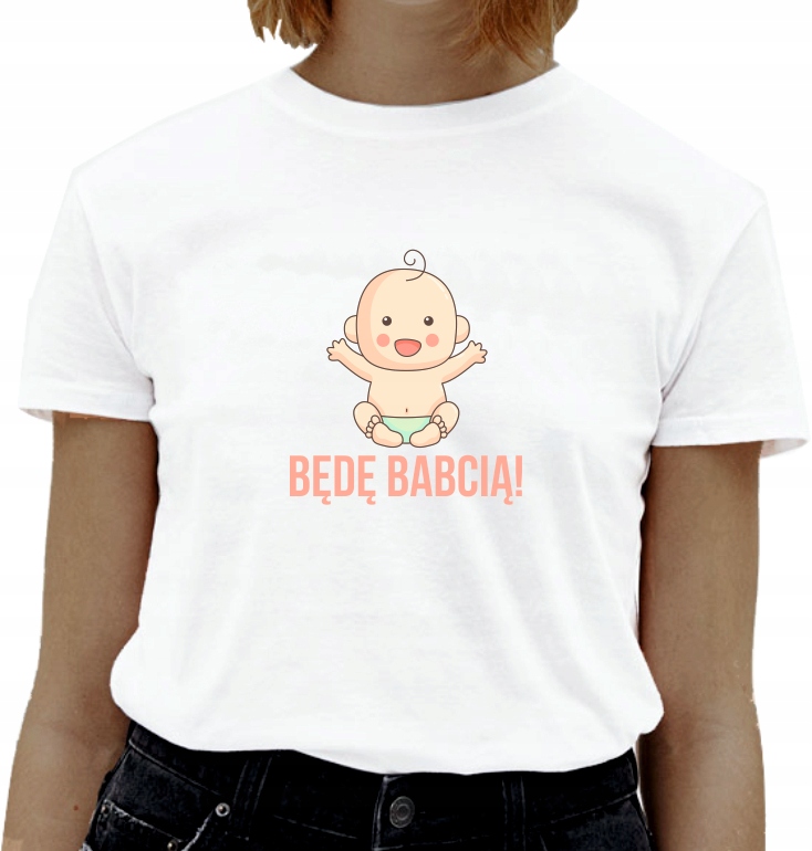 Koszulka z napisem DLA BABCI prezent