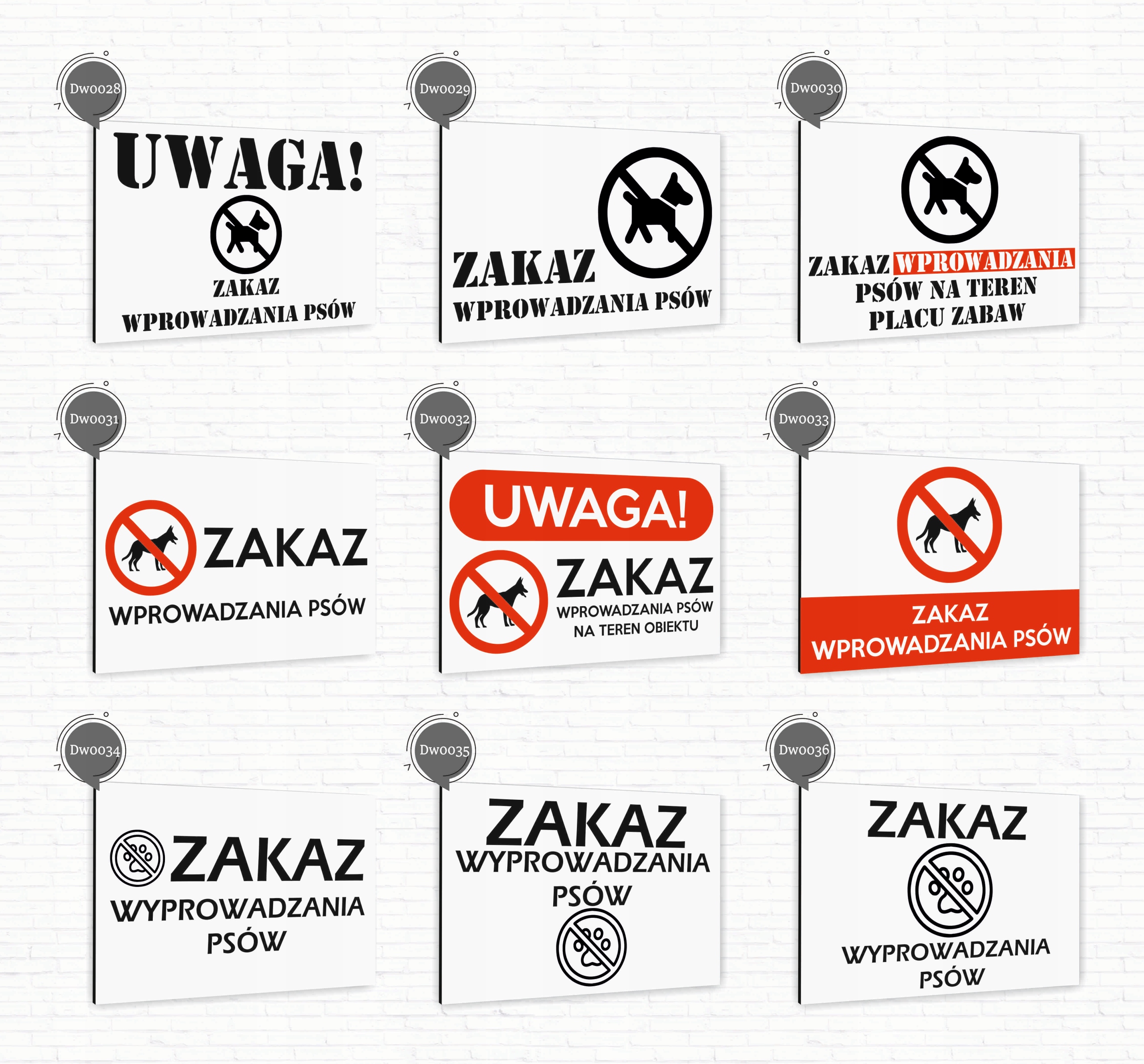 Tabliczka znak informacyjny 30x20 Biała ZAKAZ WSTĘPU Aluminiowa NADRUK UV