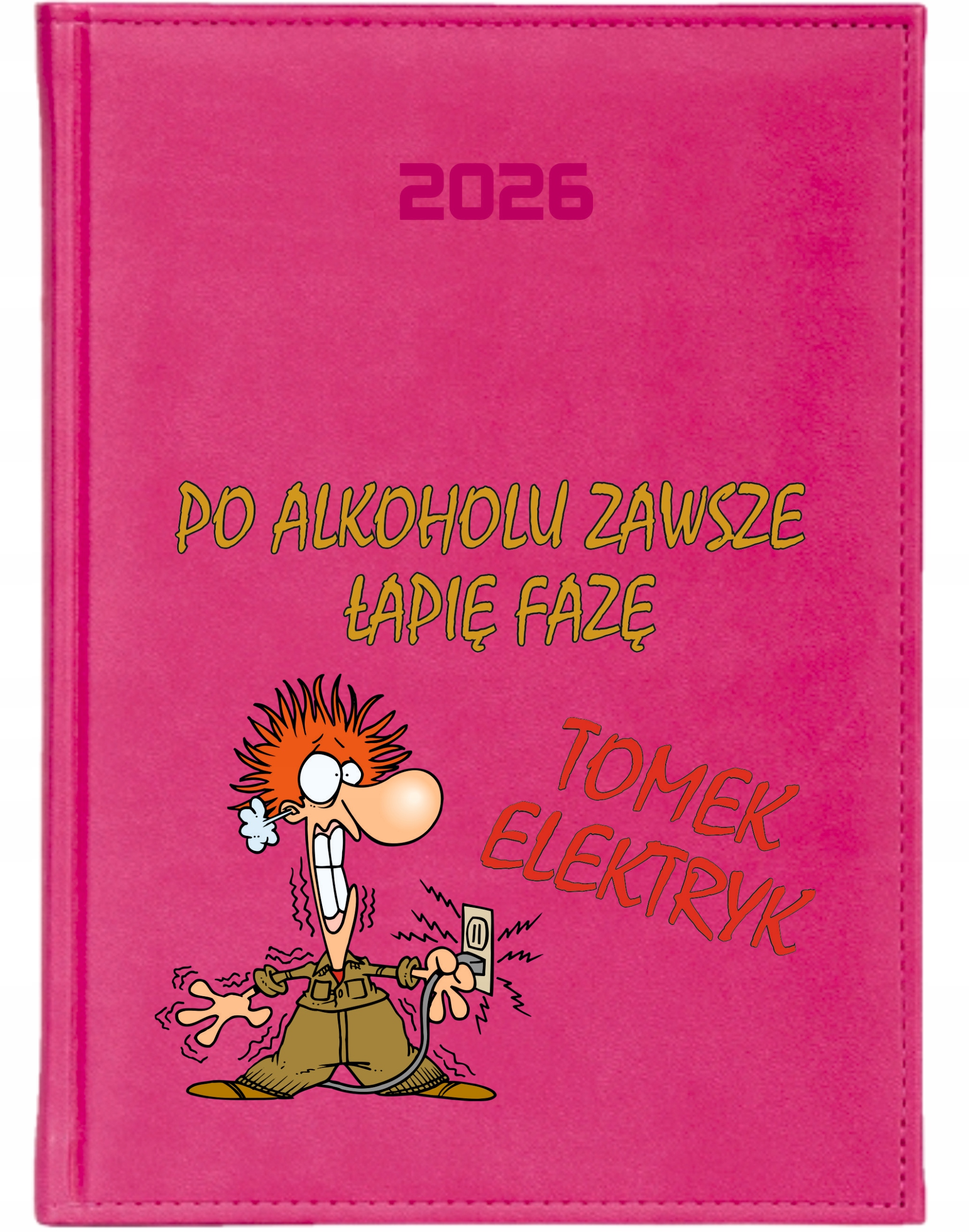 DUŻY KALENDARZ A4 2026 DZIENNY terminarz nadruk UV PREZENT DLA ELEKTRYKA