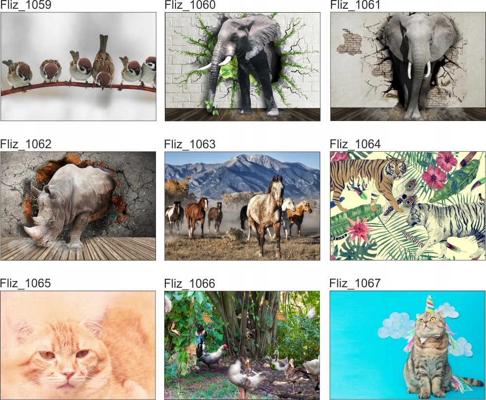 FOTOTAPETA liście tygrys dżungla zwierzęta 350x245