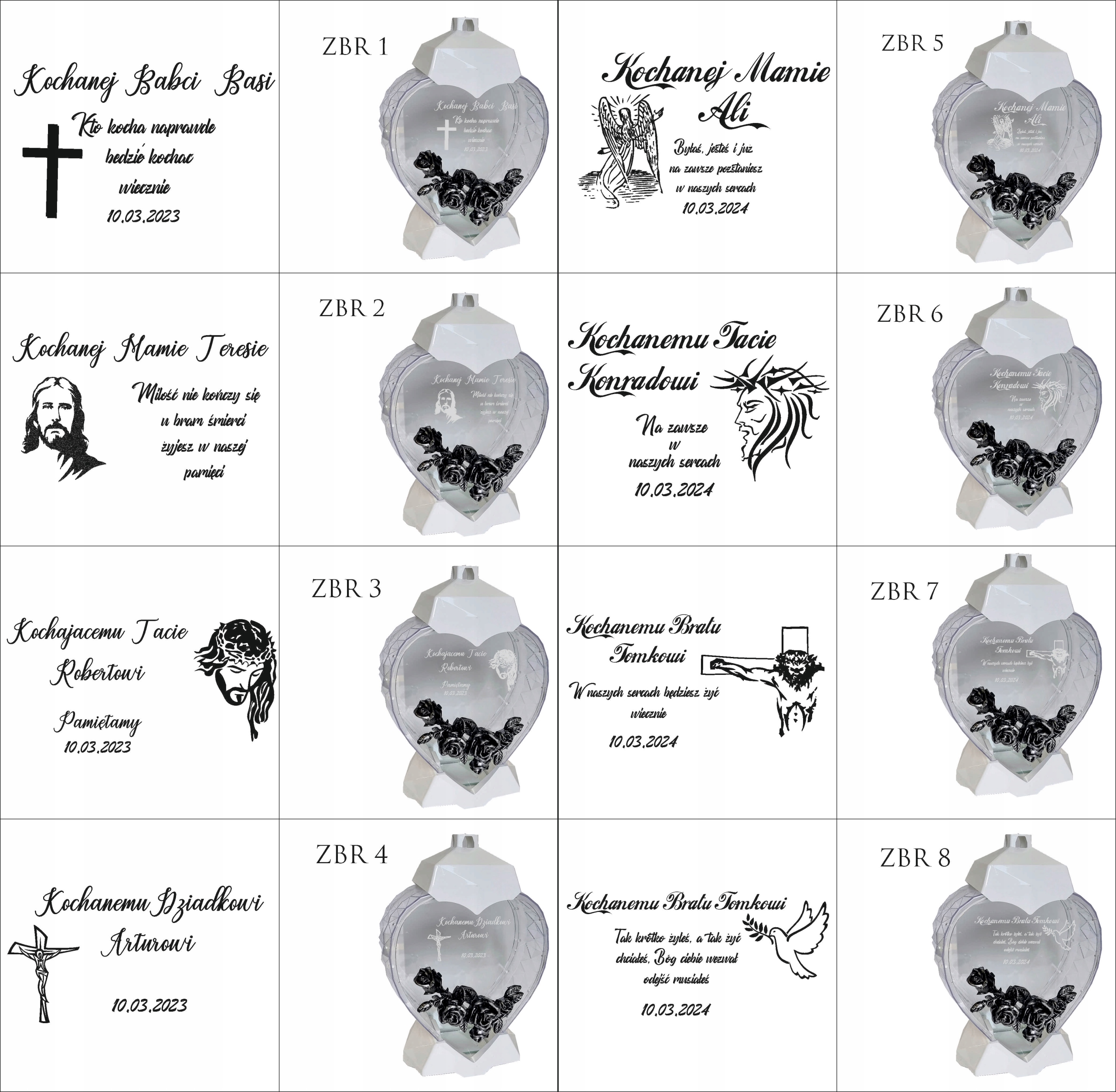 EKSKLUZYWNY ZNICZ SERCE biały personalizowany GRAWER DLA KUZYNKI