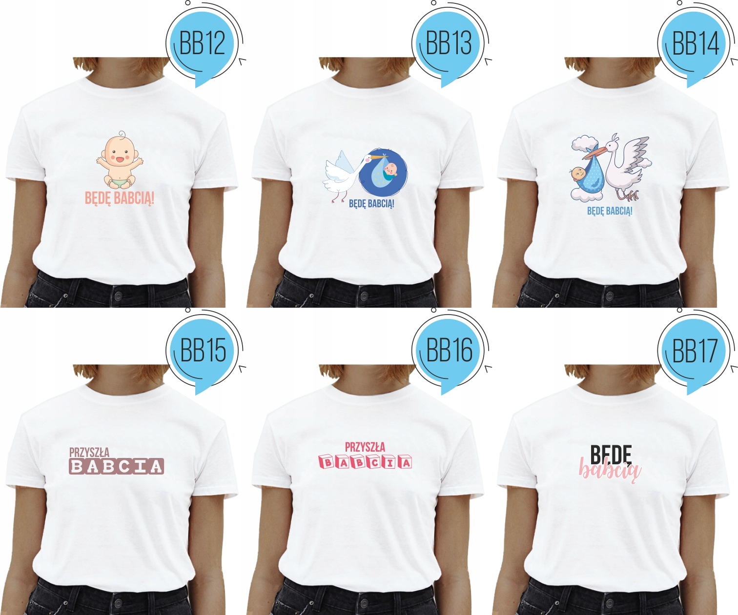 Koszulka z napisem DLA BABCI prezent