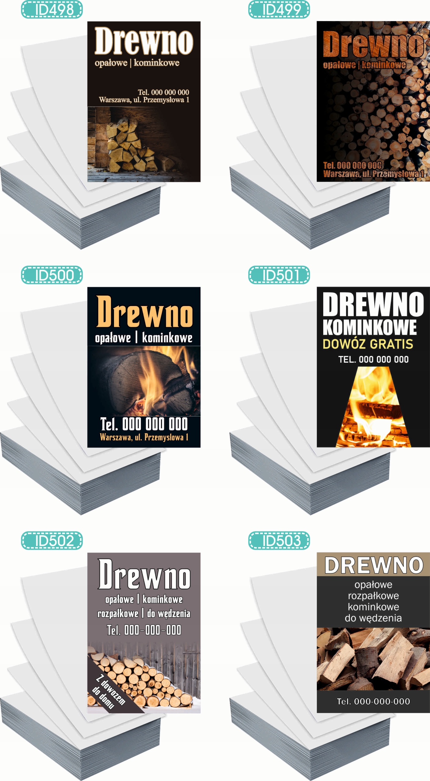 Ulotki A6 reklamowe firmowe 1000 szt różne wzory PELLET NA SPRZEDAŻ