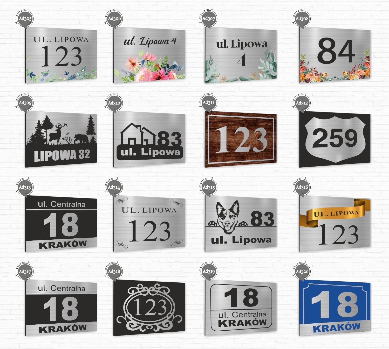 TABLICA Z NUMEREM DOMU TABLICZKA adresowa 40x30