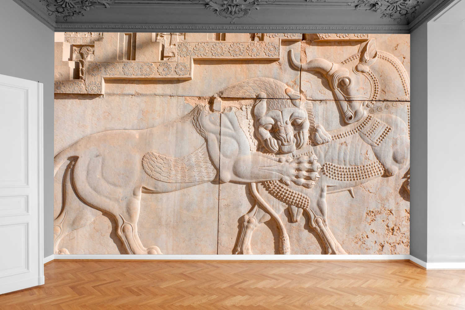 Fototapeta RZEŹBA IMITACJA ŚCIANY TYNKU 390x280