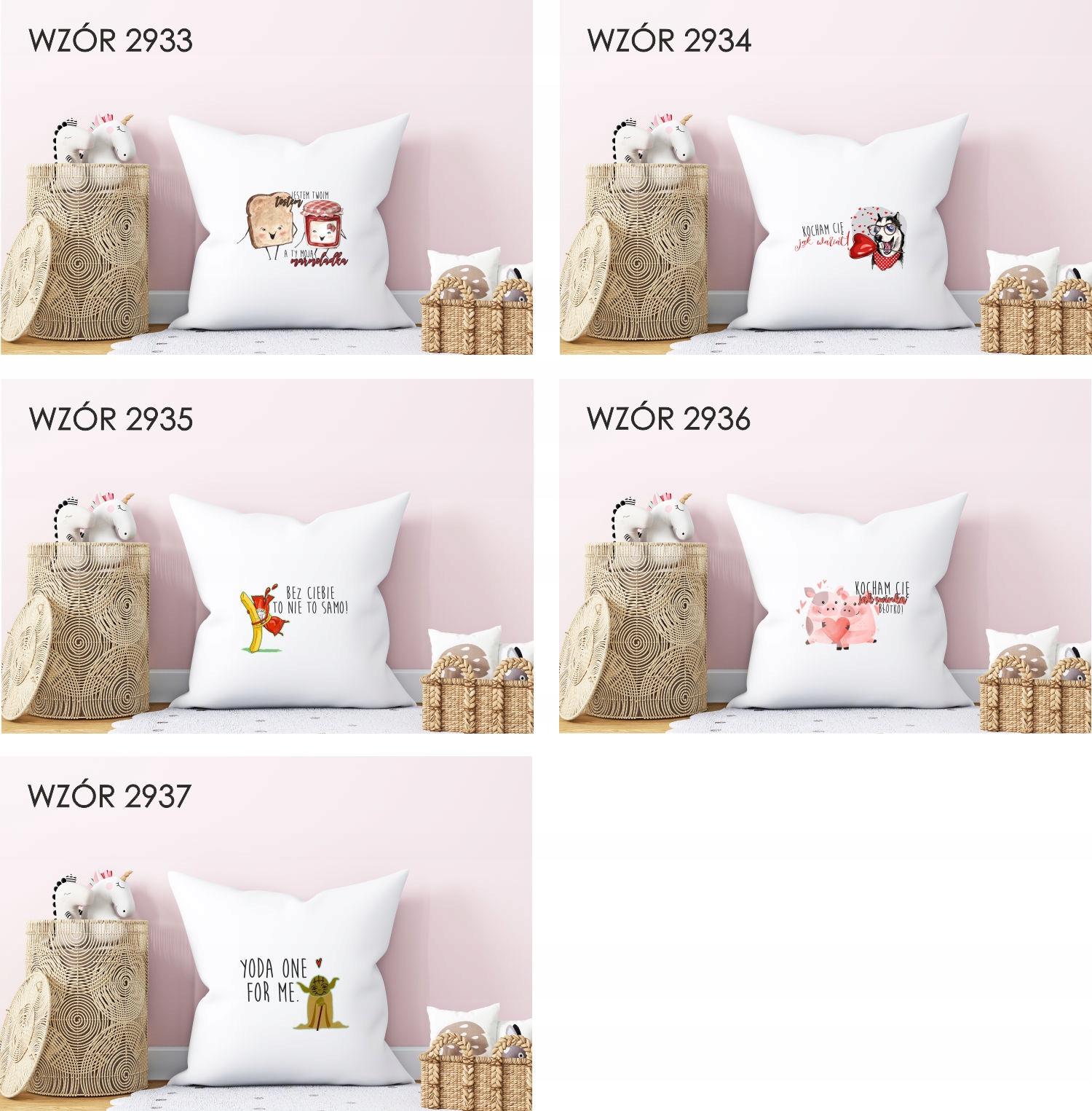 Poduszka z nadrukiem PREZENT HAPPY VALENTINE'S DAY