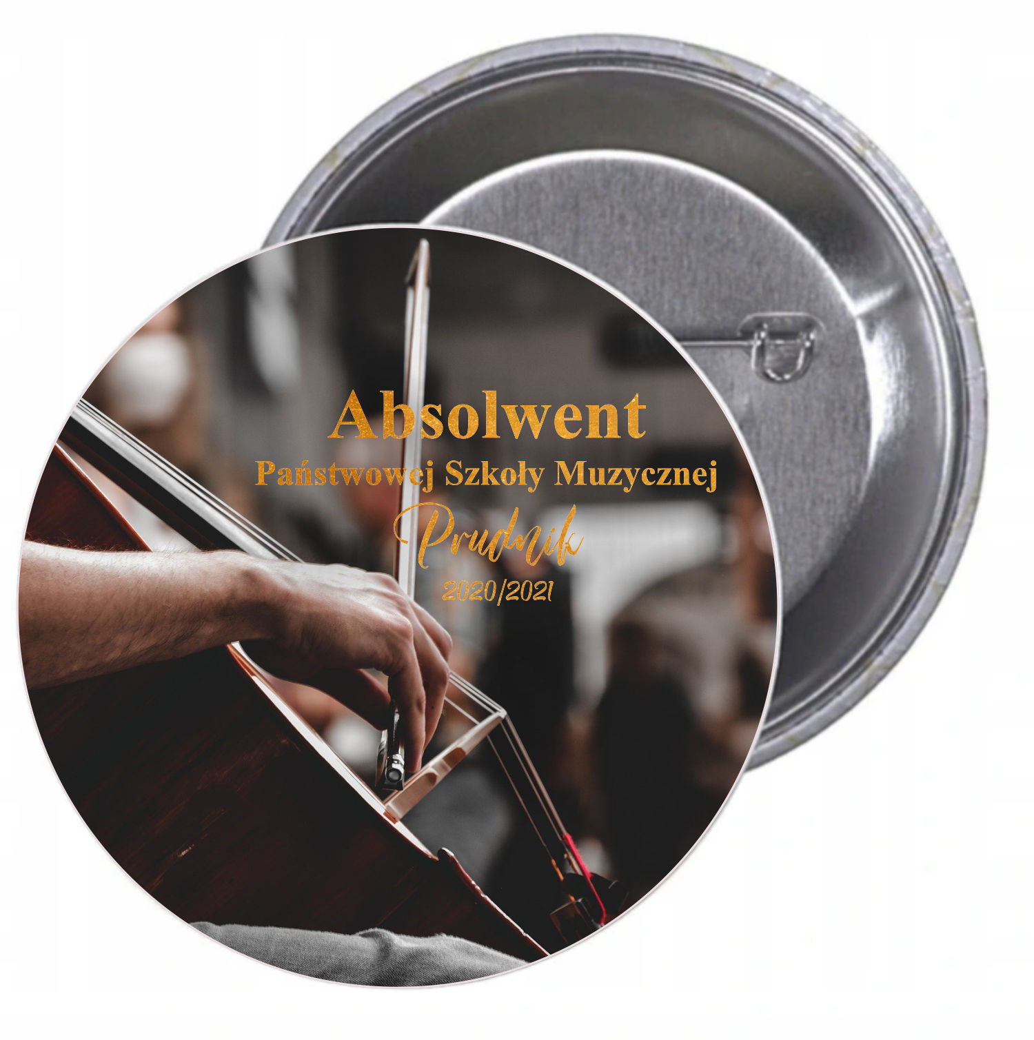 Przypinki buttony ABSOLWENT SZKOŁY MUZYCZNEJ