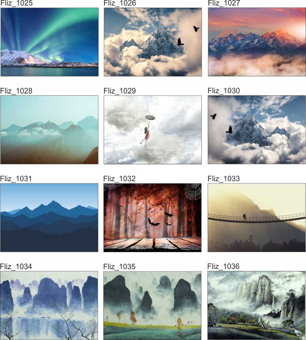 FOTOTAPETA FLIZ widok niebo góry we mgle 350x245