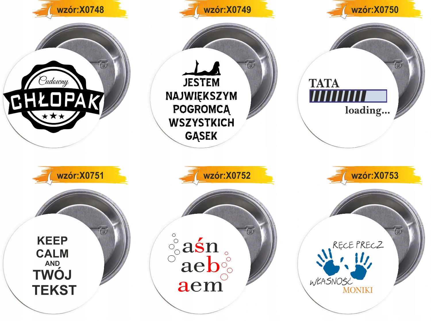 Przypinki buttony SUPER DZIADEK TOMEK