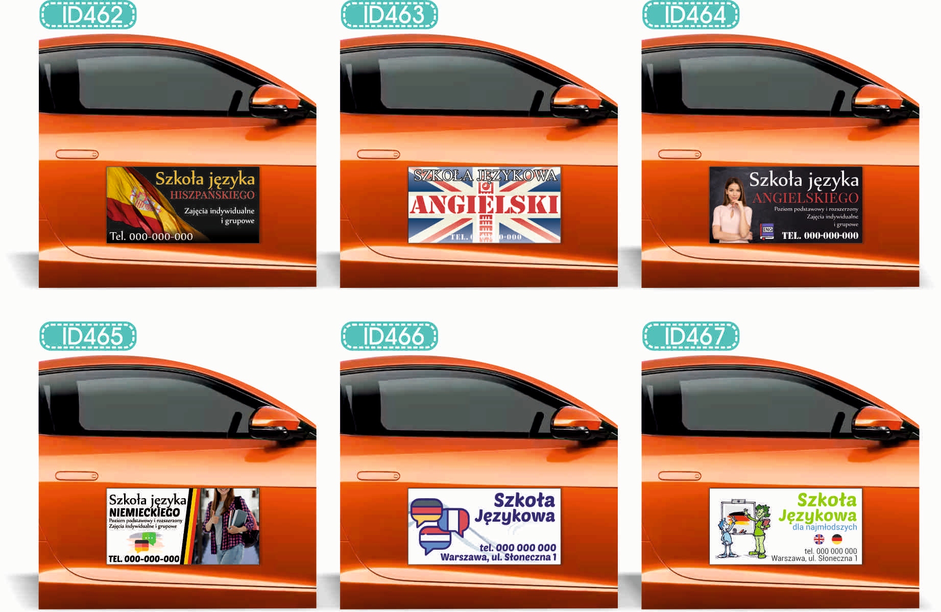 Magnes na samochód auto reklama magnetyczna 60x30 cm klinika weterynaryjna