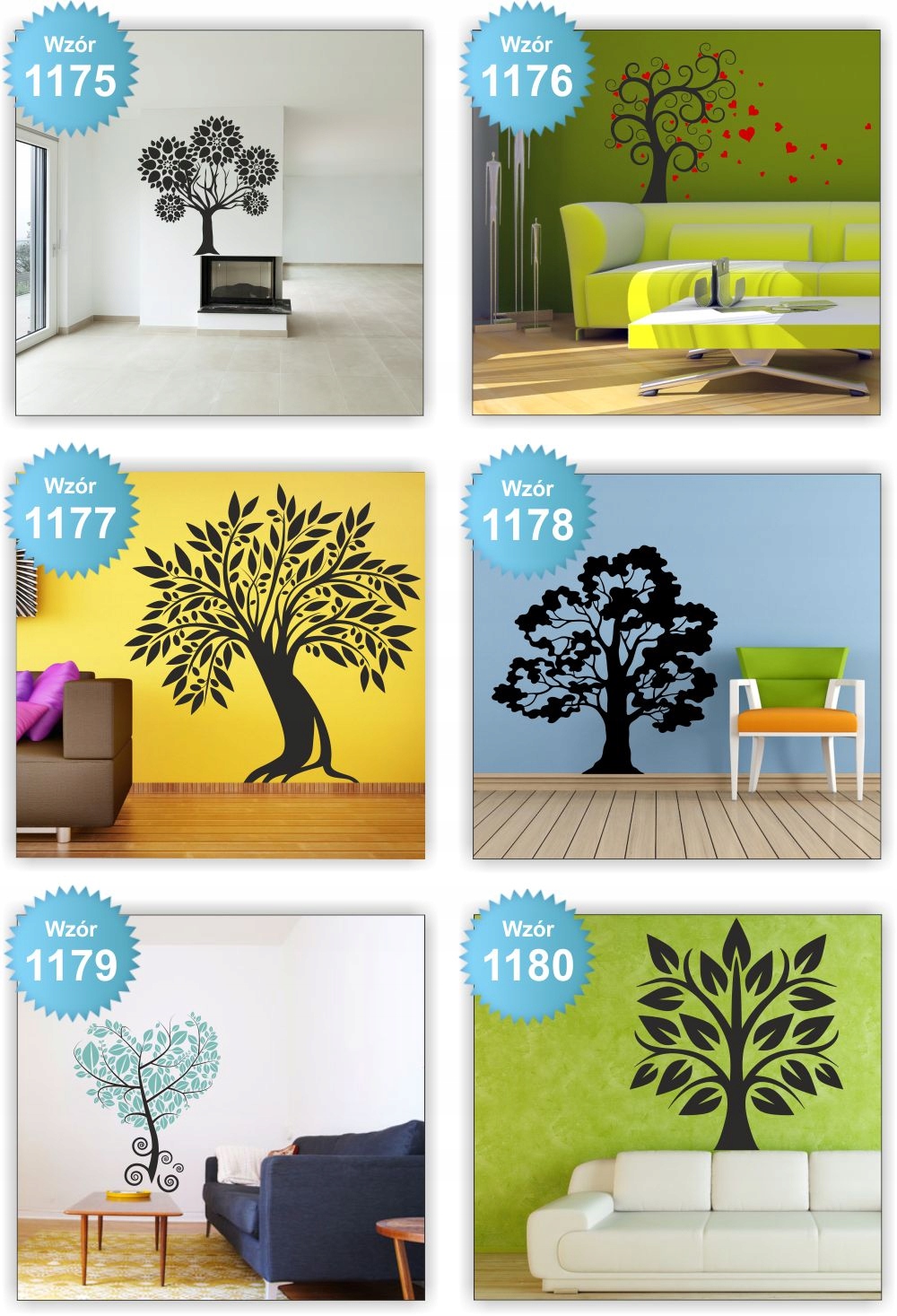 NAKLEJKI na ścianę ścienne DRZEWO drzewa 160cm