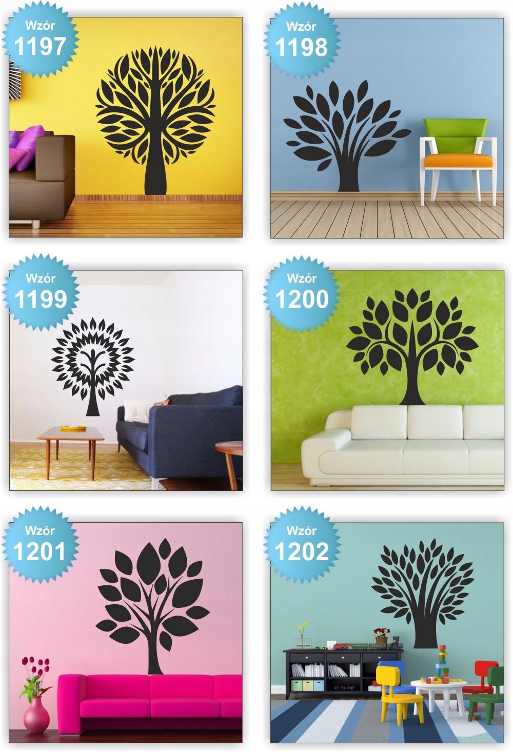 NAKLEJKI na ścianę ścienne DRZEWO drzewa 160cm