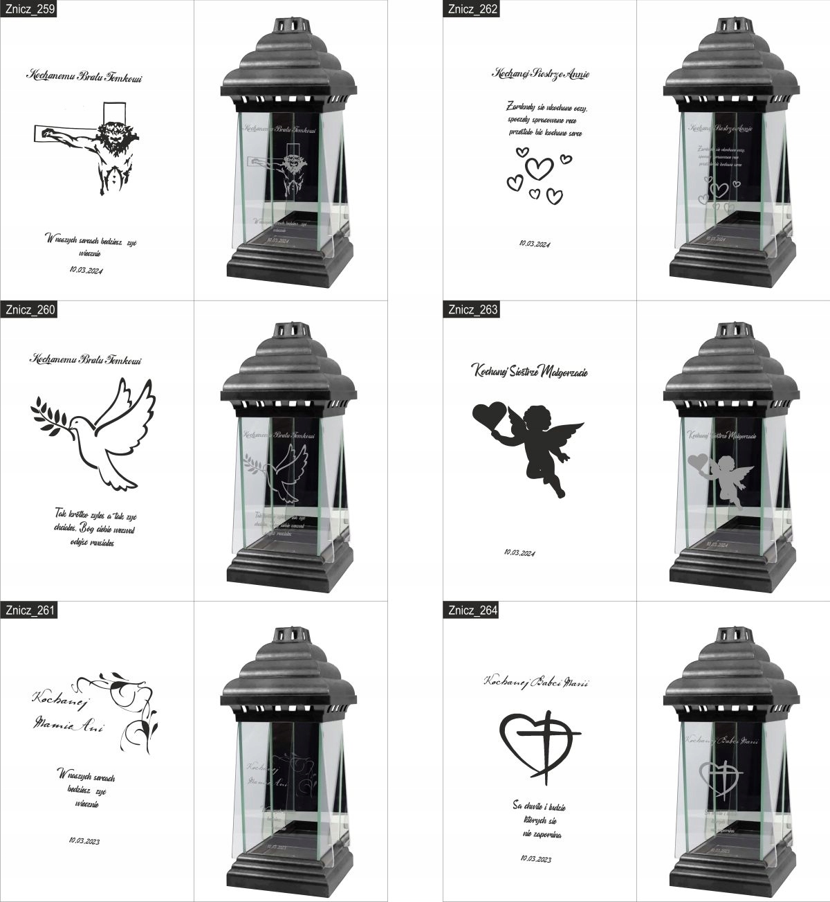 ZNICZ LAMPION KAPLICZKA z grawerem dla DZIADKA