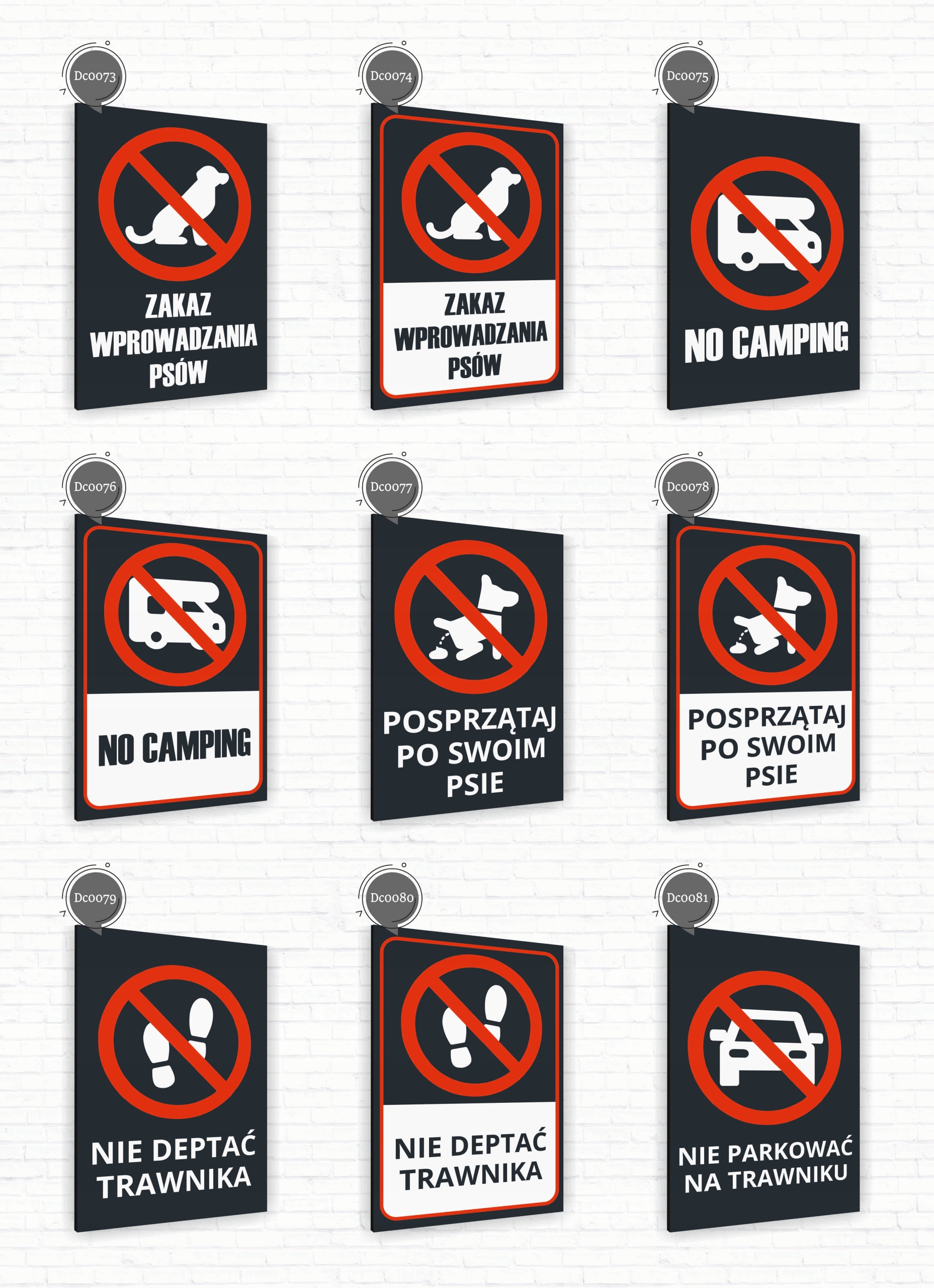 Tabliczka znak informacyjny 30x20 Antracyt WSTĘP WZBRONIONY Aluminiowa