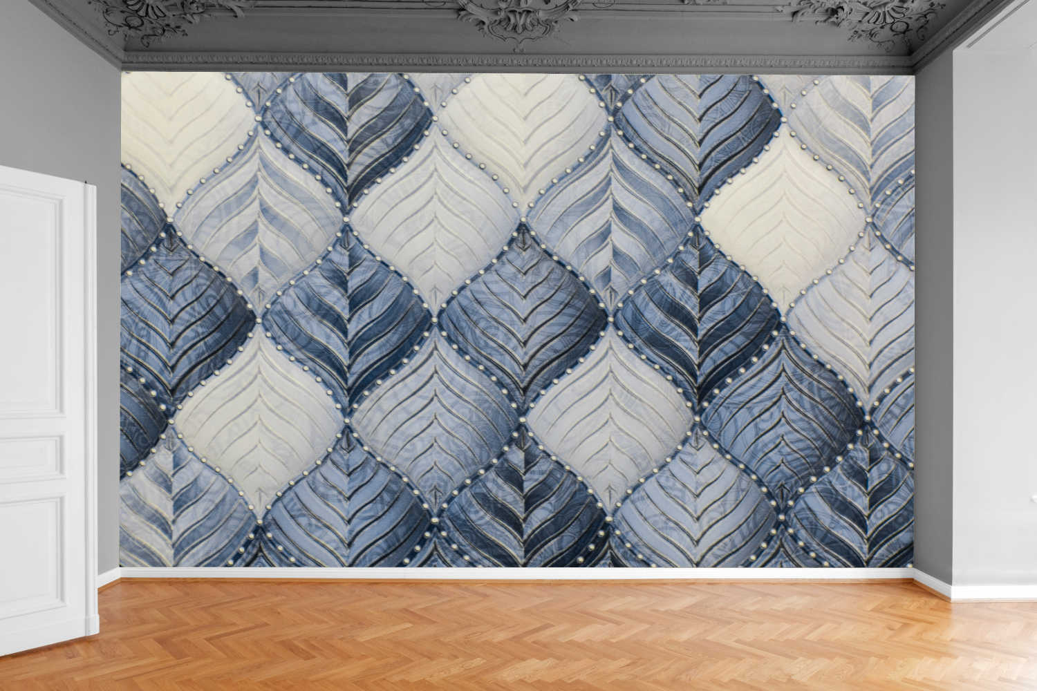 Fototapeta MARMUR PŁYTKA KUCHENNA LIŚCIE 130x80