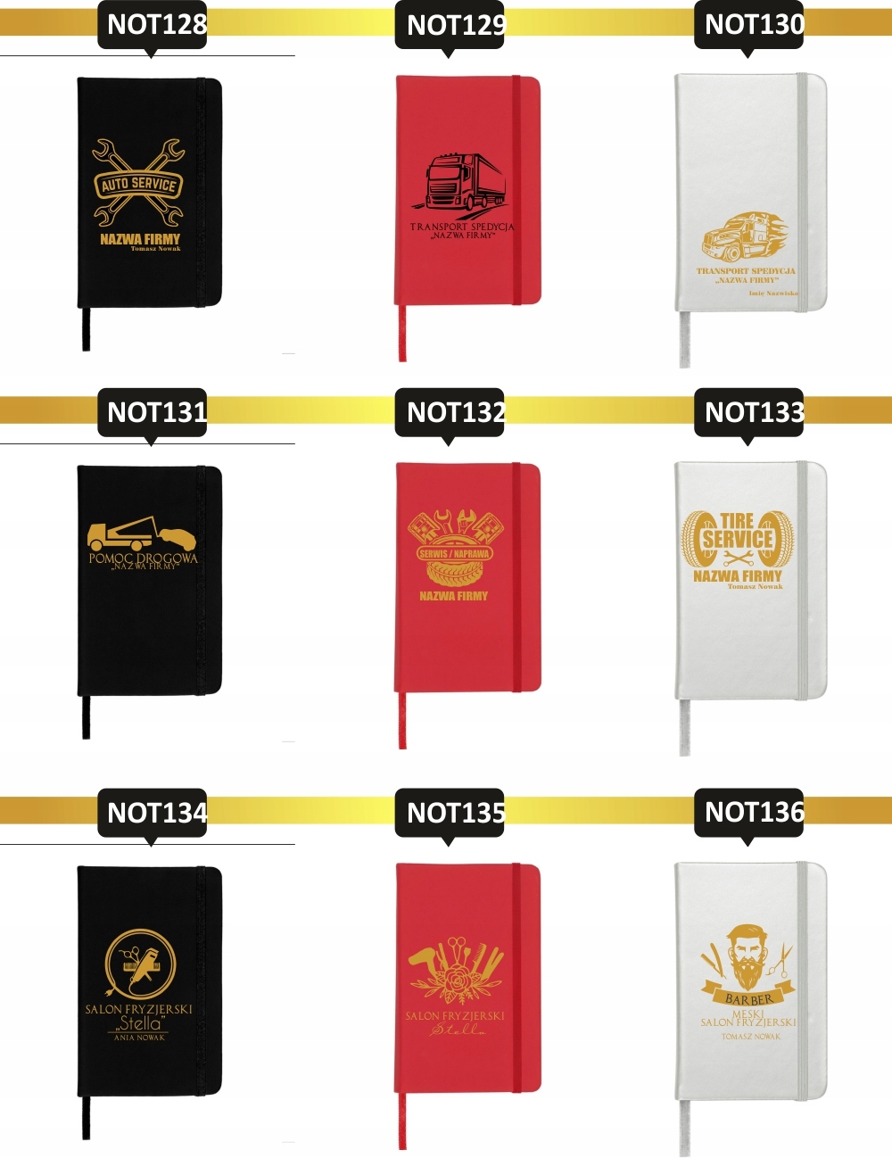 Notatnik notes A5 dla mechanika z nadrukiem UV prezent notes