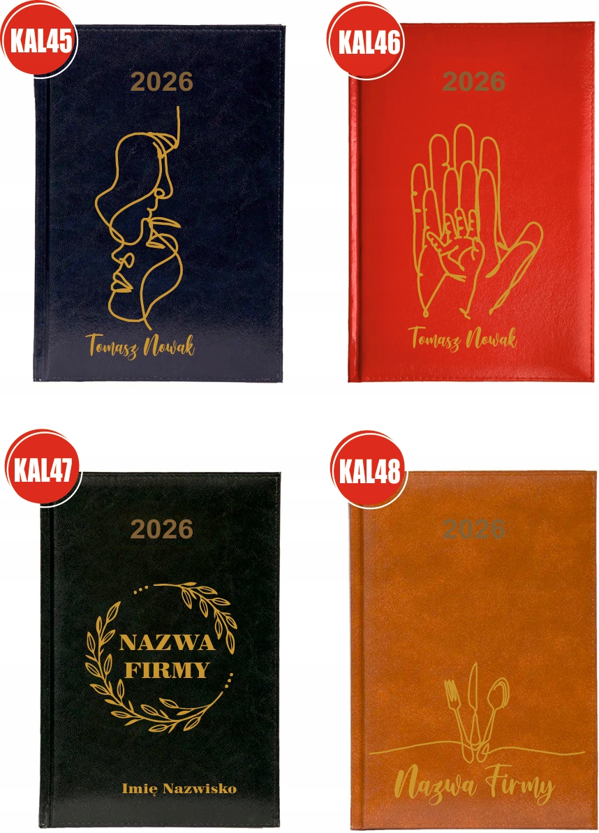 Kalendarz A5 2026 tygodniowy KSIĄŻKOWY DLA TATY NADDRUK Z IMIENIEM