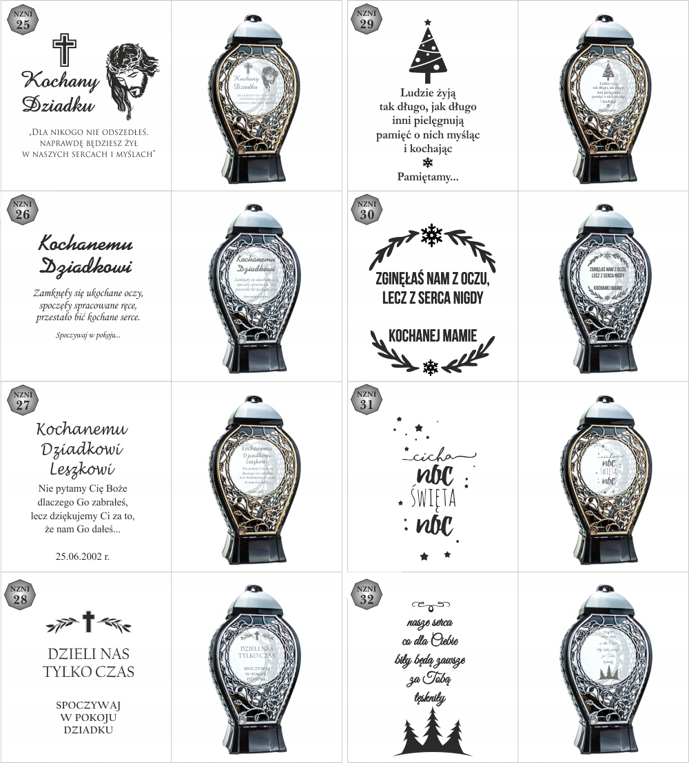 DUŻY Znicz personalizowany z datą napisem tekstem imieniem unikalny