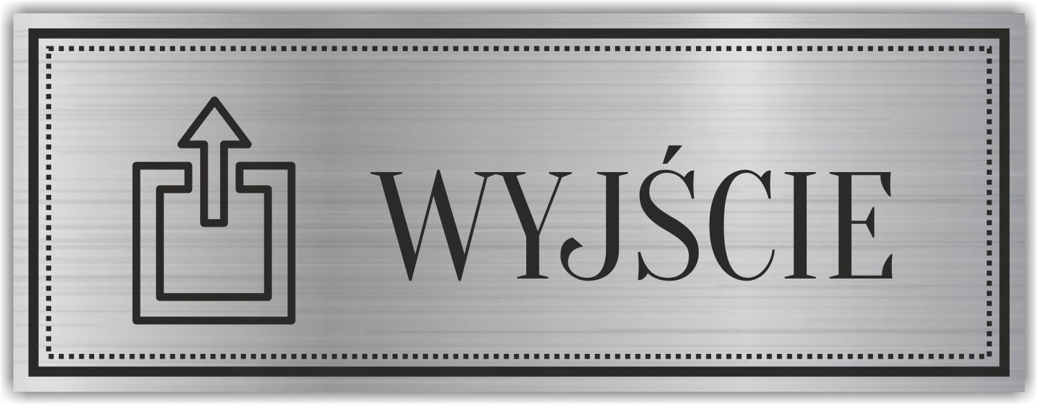 Tabliczka Grawerowana piktogram WYJŚCIE SCHODY