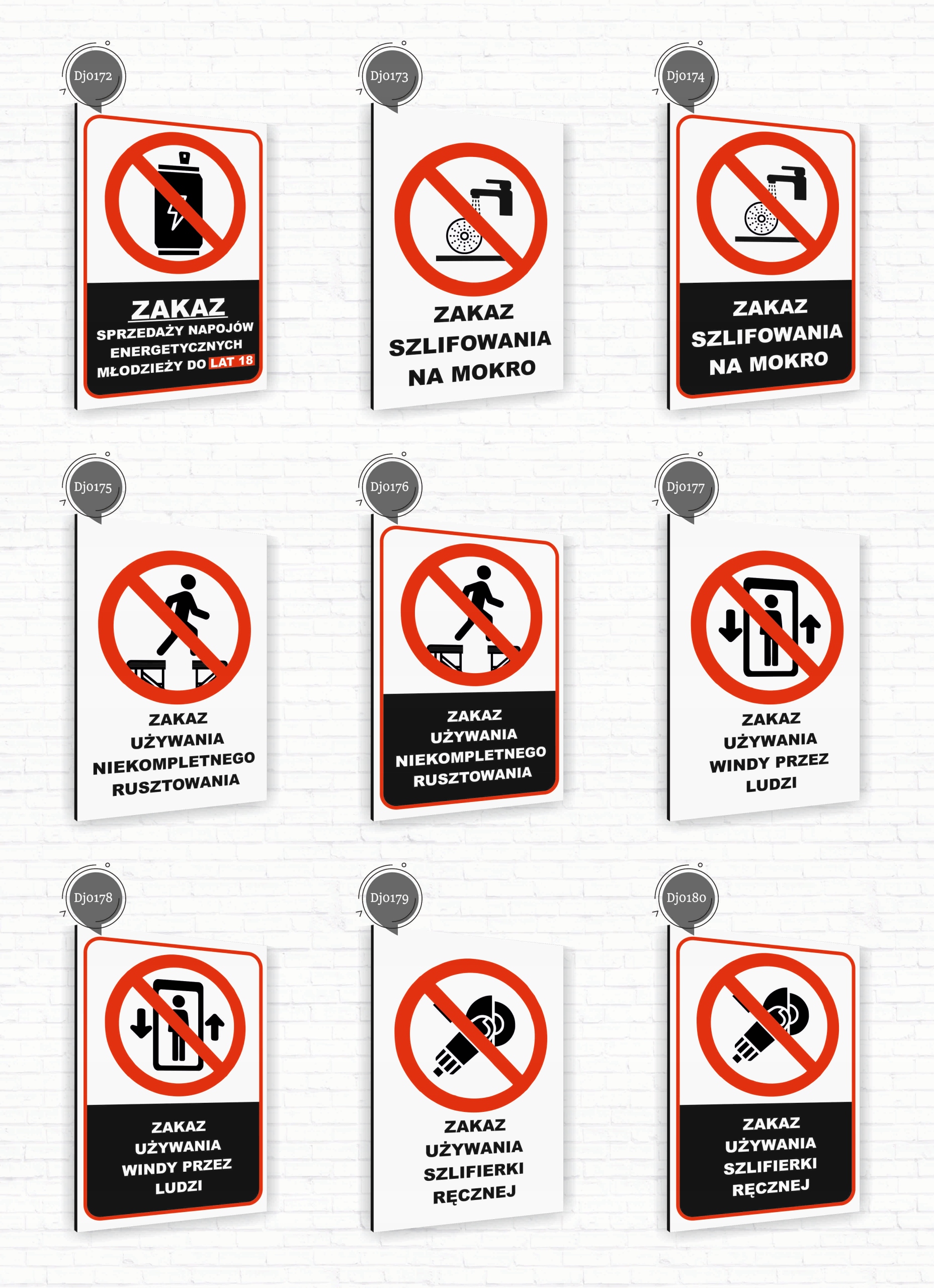 Tabliczka znak informacyjny 20x15 Biała ZAKAZ PRZEJŚCIA Nierdzewna