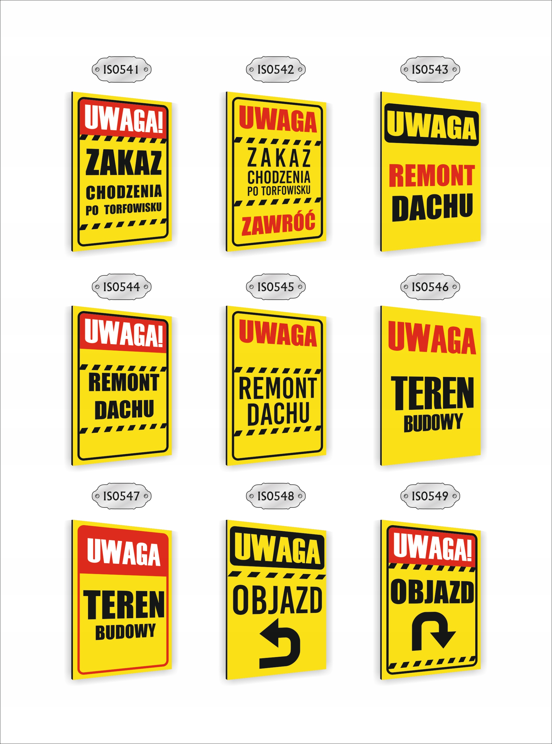 Tabliczka znak informacyjny dibond nadruk uv 40x30 UWAGA droga pożarowa