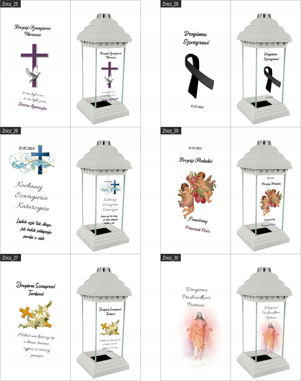 Znicz z nadrukiem NA ŚWIĘTA BOŻE NARODZENIE TACIE