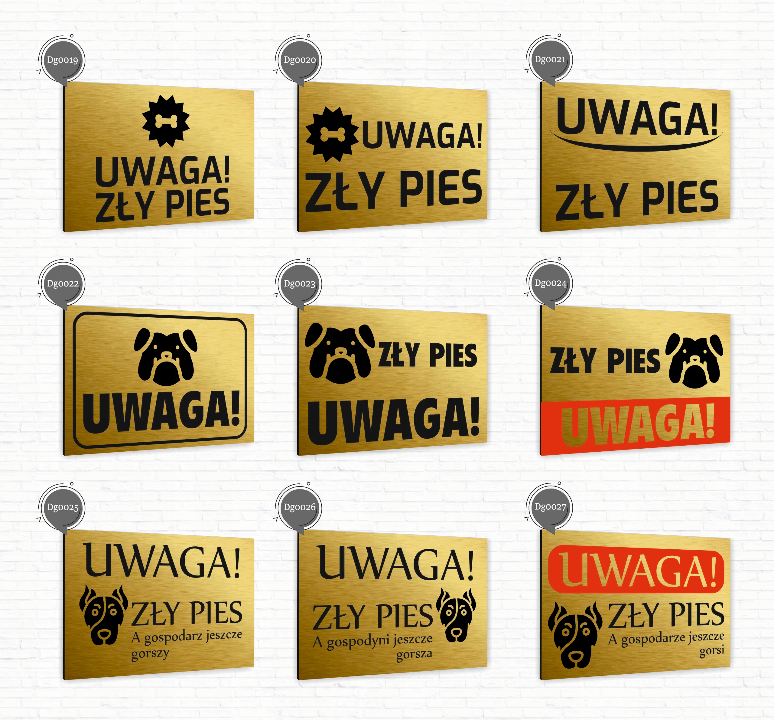 Tabliczka znak informacyjny 40x30 Złota ZAKAZ JAZDY Aluminiowa NADRUK UV