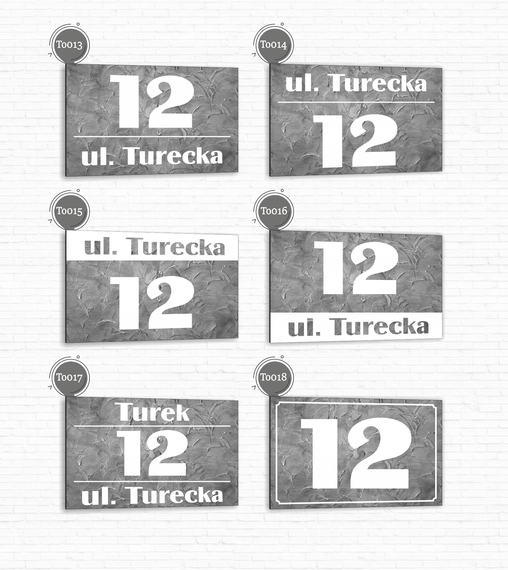 Tabliczka adresowa Numer domu Tablica adres posesji Metal ALUMINIUM 20x15