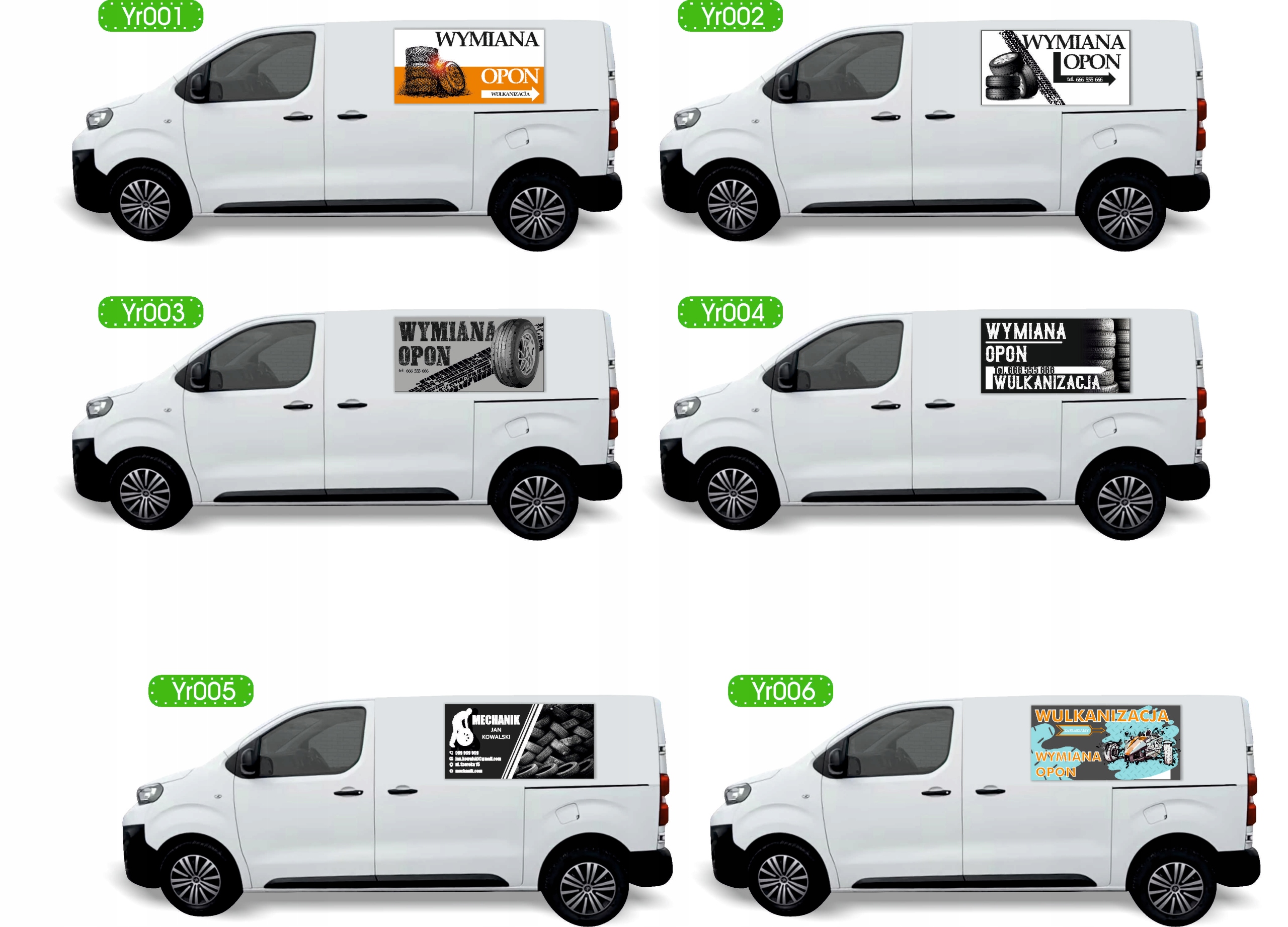 Reklama Naklejka na samochód dużo wzorów USŁUGI HYDRAULICZNE