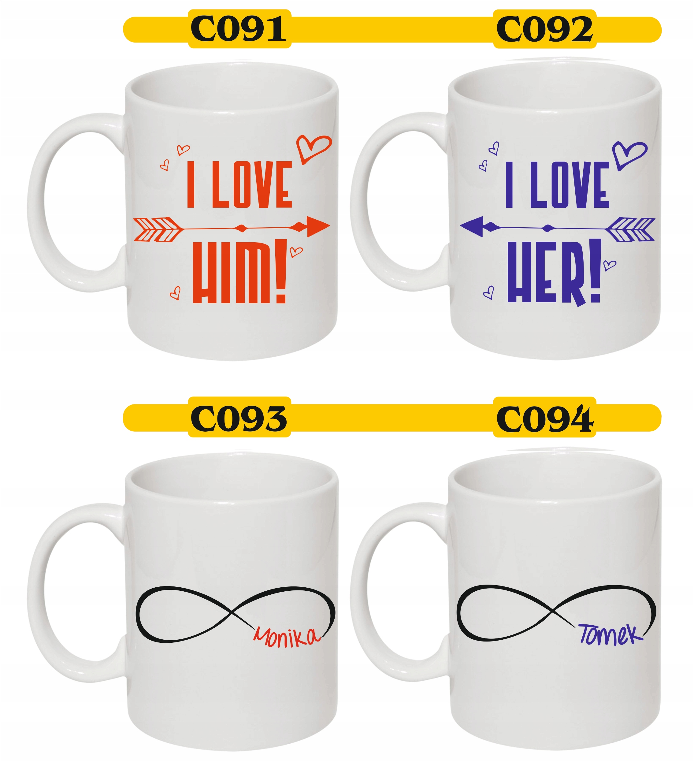 Kubki dla par prezent świąteczny dla znajomych HIT