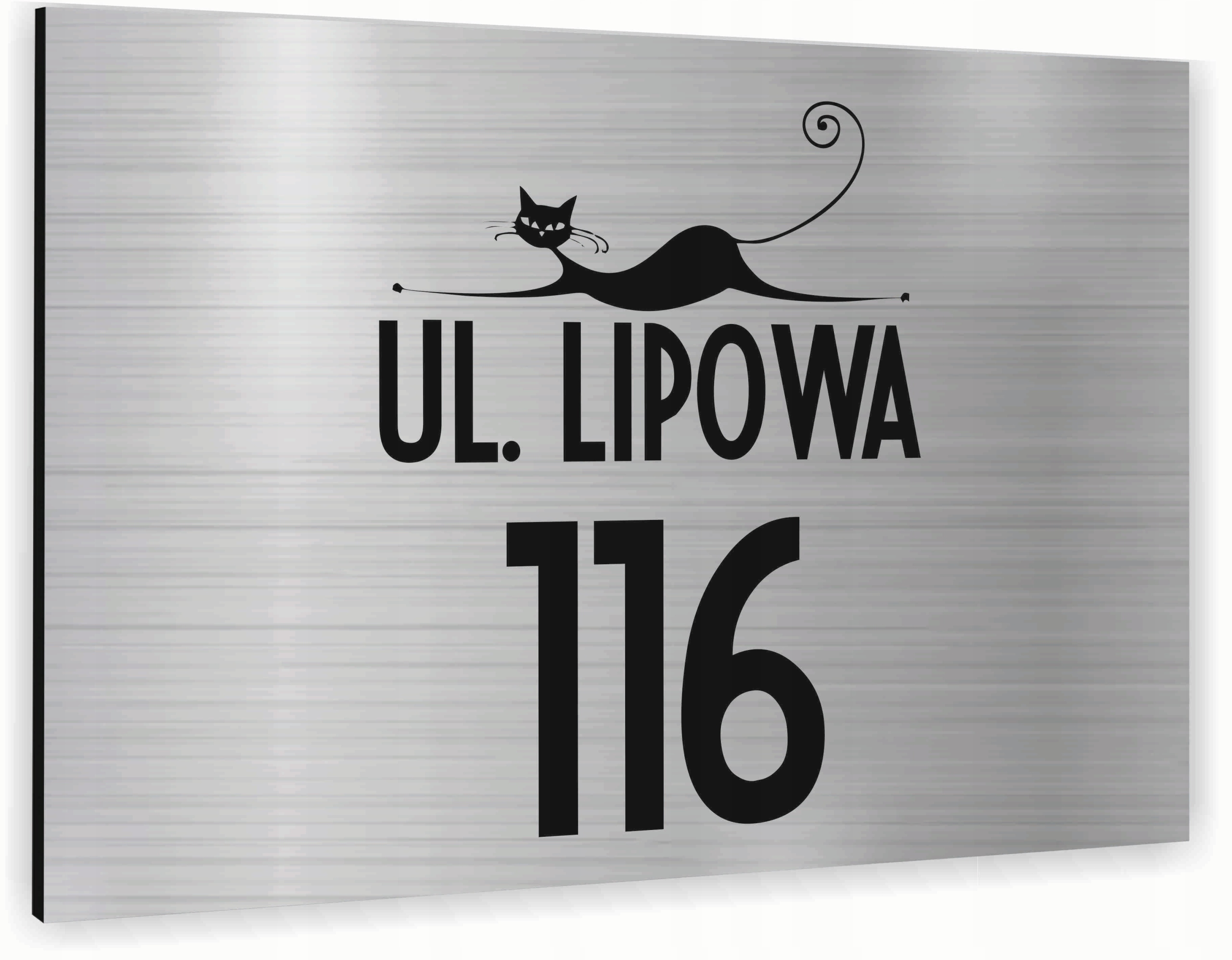 Tabliczka Tablica ADRESOWA srebrna DIBOND 30x20 numer domu ul. duży wybór