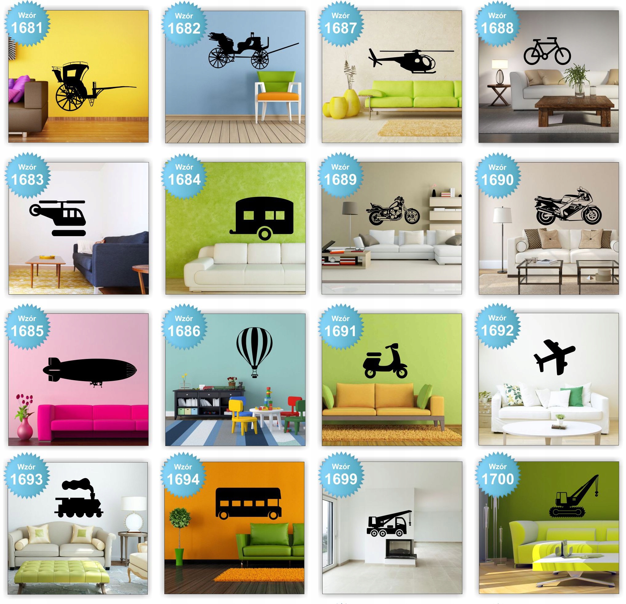 Naklejki na ścianę ścienne SAMOCHODY AUTA 120cm