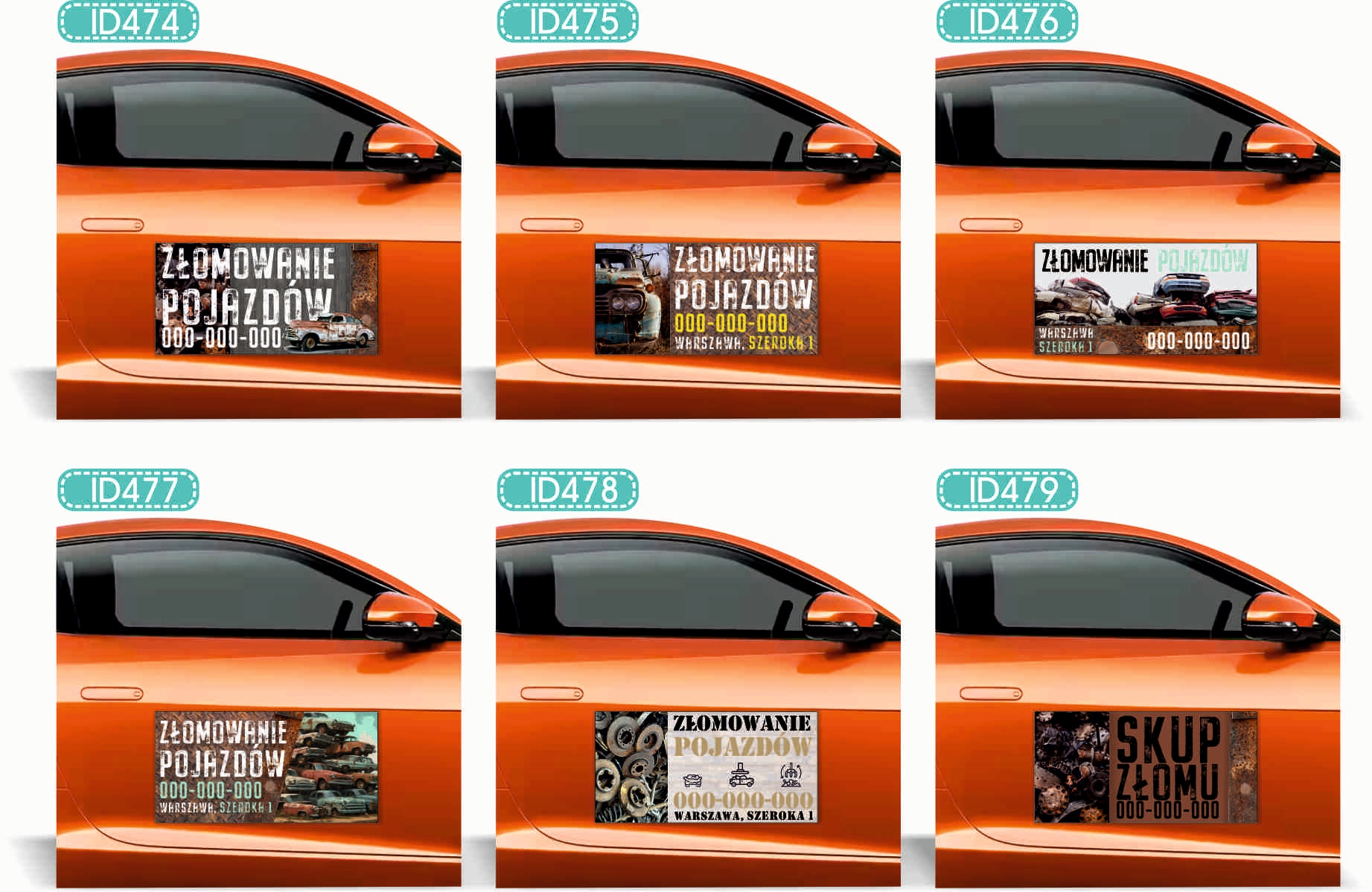 Magnes na samochód auto reklama magnetyczna 60x30 cm klinika weterynaryjna