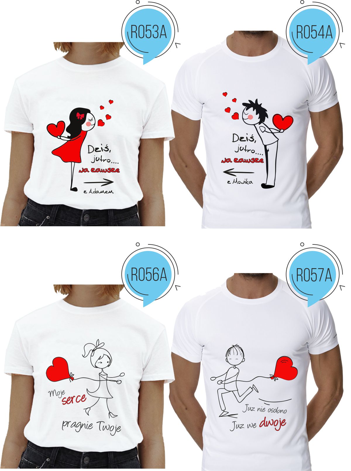 Koszulka DLA PAR miłość WALENTYNKI ROCZNICA