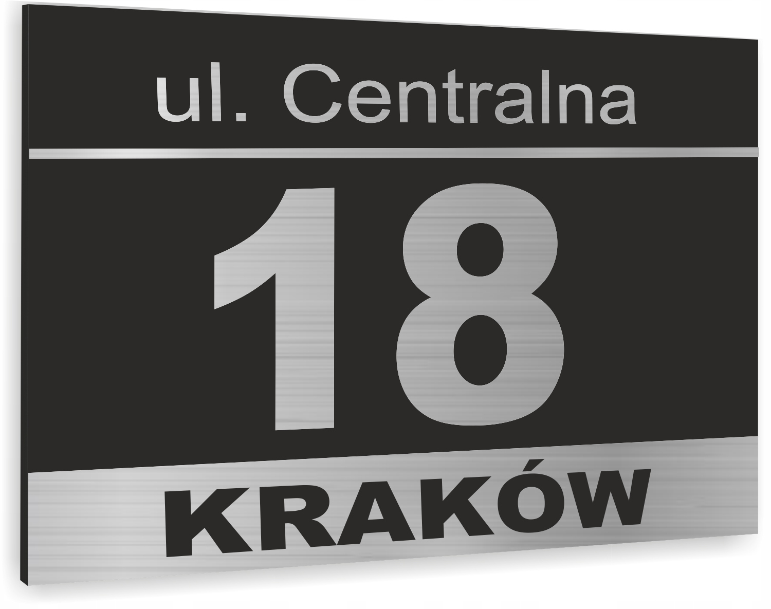 DUŻA Tabliczka ADRESOWA ALUMINIOWA 30x20 numer dom