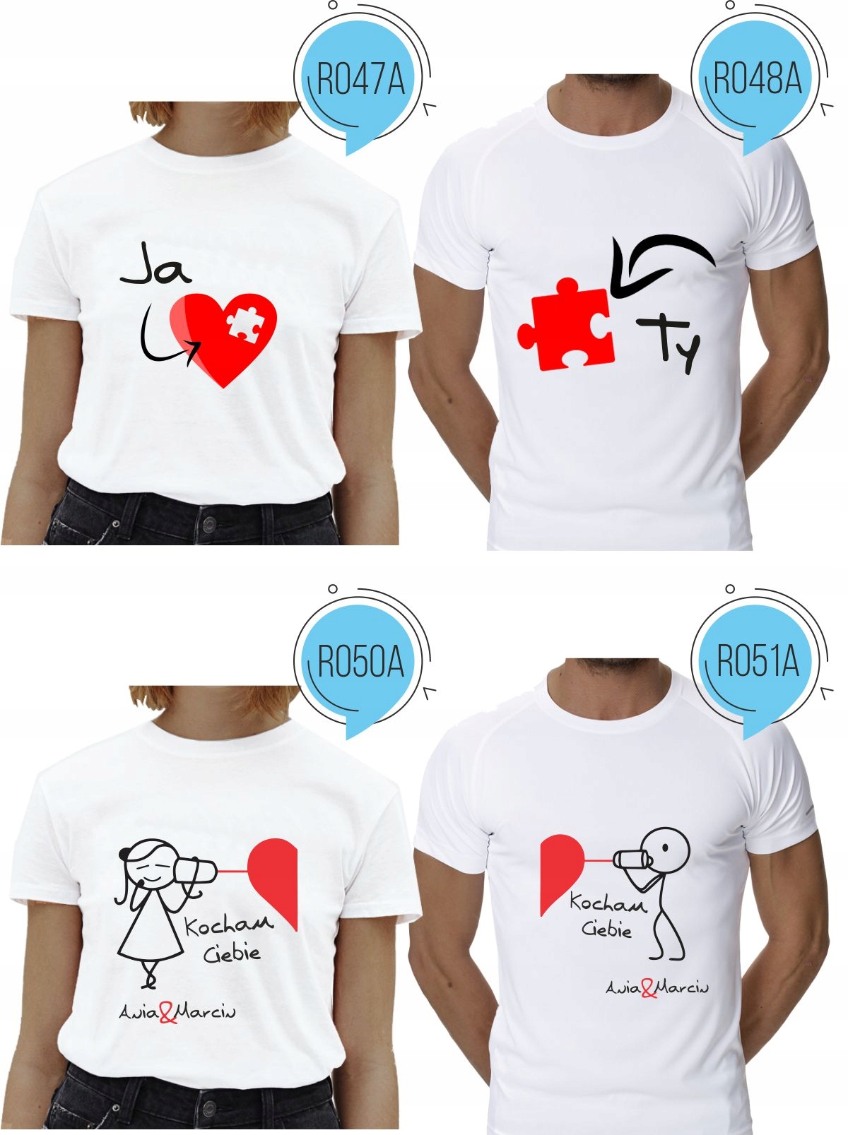 Koszulka DLA PAR miłość WALENTYNKI ROCZNICA