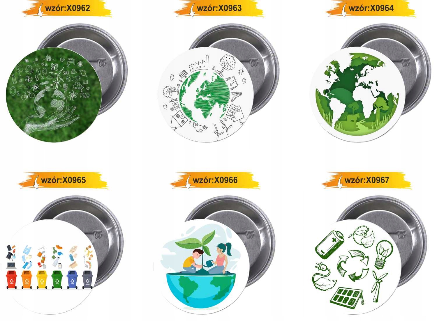 Przypinki buttony EKOLOGIA