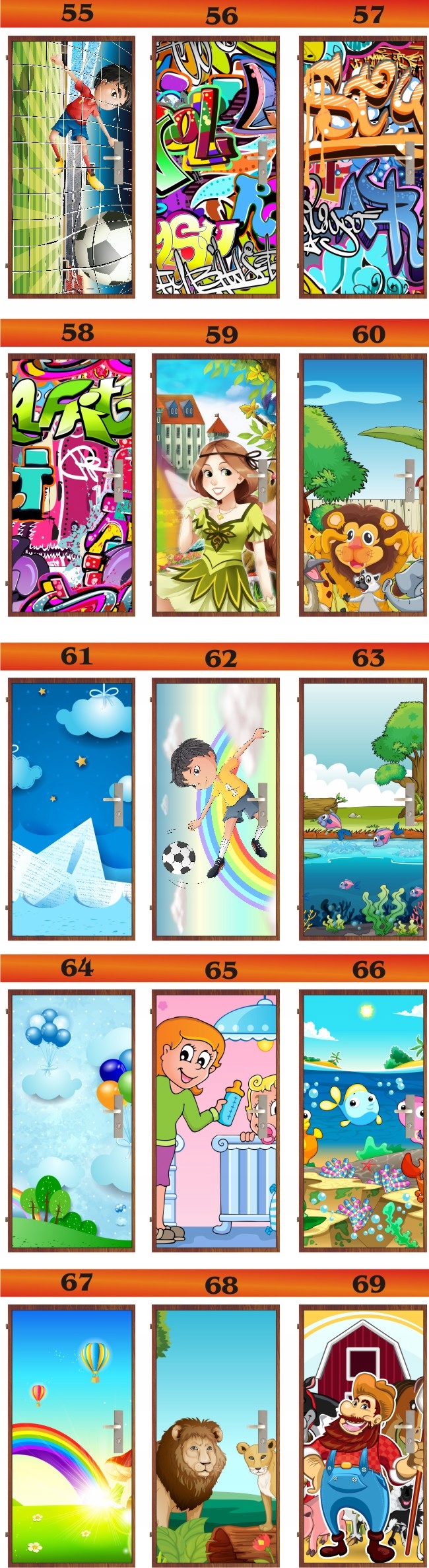 Fototapeta NAKLEJKA okleina drzwi szafe dla dzieci